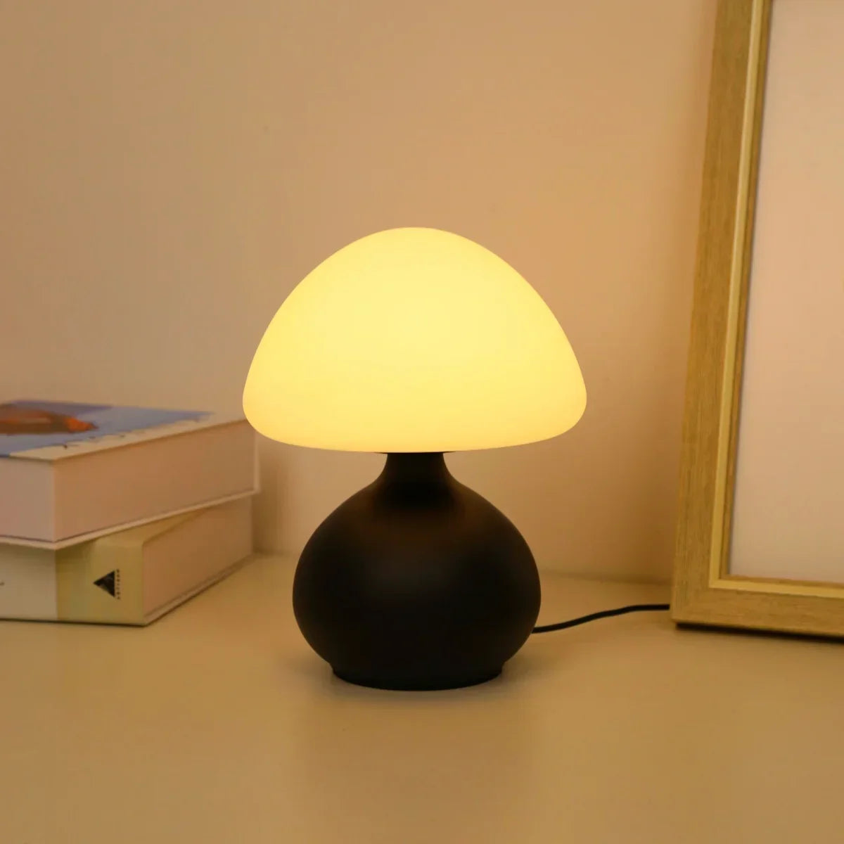 Luminária de Mesa Cogumelo Lumière Multicores Luz Regulável Lenogue