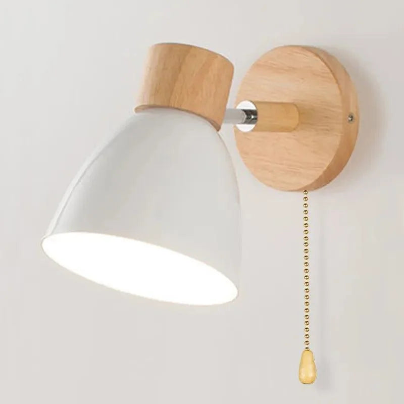 Luminária de Parede Led Madeira Estilo Nórdico para Decoração Lenogue