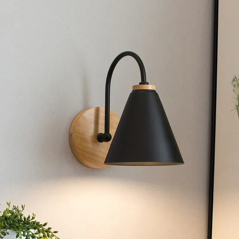 Luminária de Parede Led Metal Minimalista Moderna Lenogue Preto