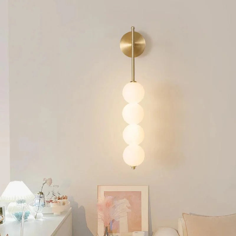 Luminária de Parede Led Minimalista Estilo Nórdico para Decoração Lenogue Dourado