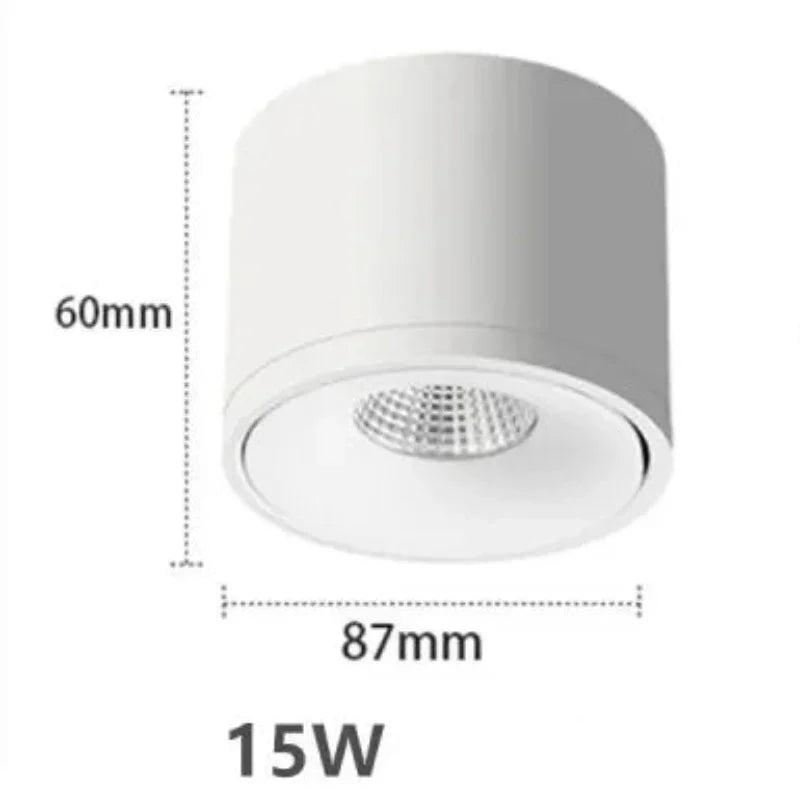Luminária de Teto Led Rotativa Dimerizável em Alumínio Moderno Lenogue
