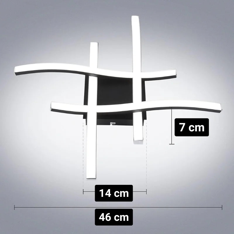 Luminária Led com Design Curvo 3 Cores para Sala e Quarto Lenogue