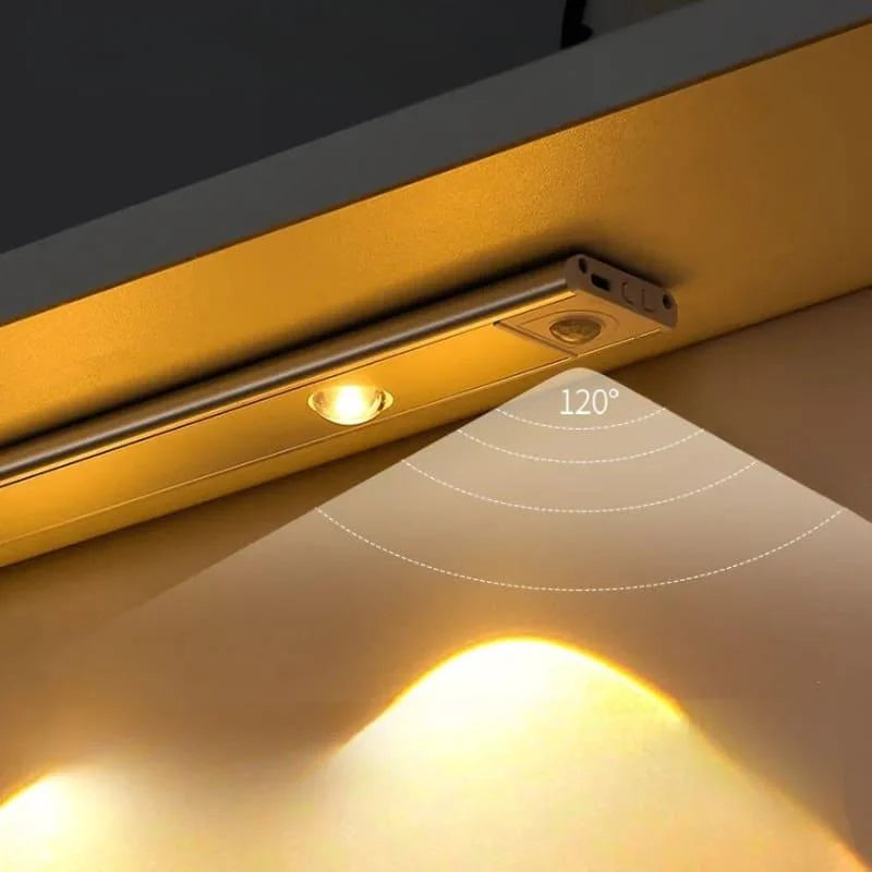 Luminária Led Magnética com Sensor de Movimento e Bateria Lenogue Preto (30 Cm)