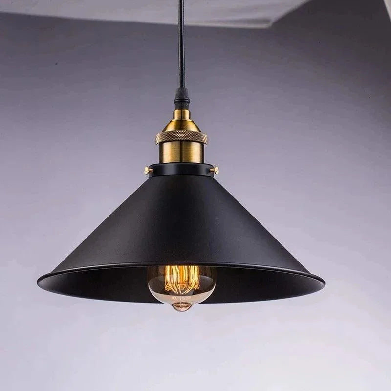 Luminária Pendente de Ferro Preto Vintage Estilo Nórdico para Decoração Lenogue