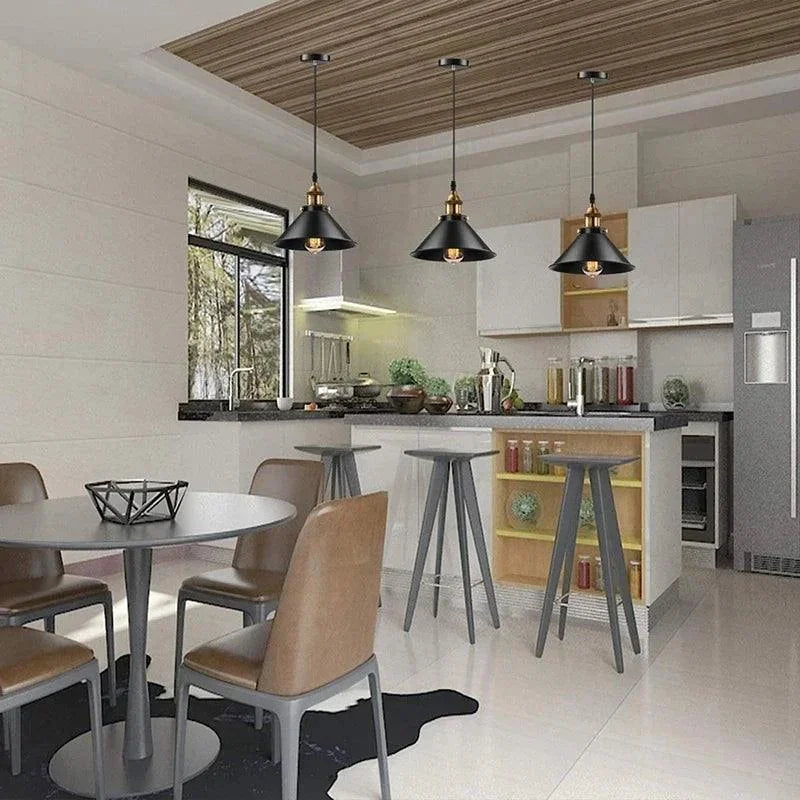Luminária Pendente de Ferro Preto Vintage Estilo Nórdico para Decoração Lenogue