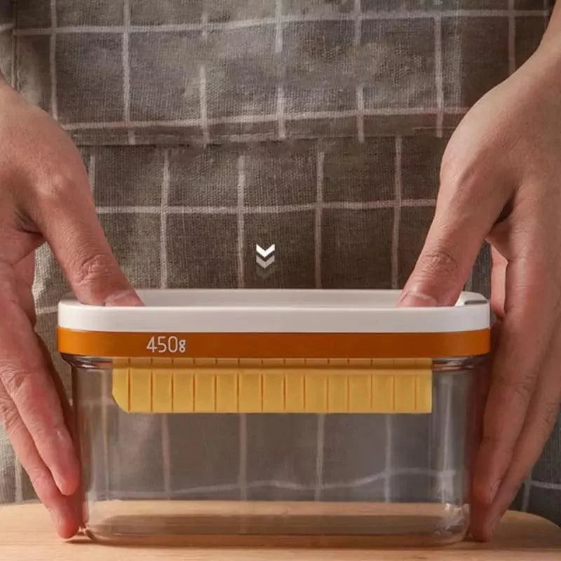 Manteigueira com Fatiador Integrado para Mesa e Cozinha Lenogue Transparente (450g)