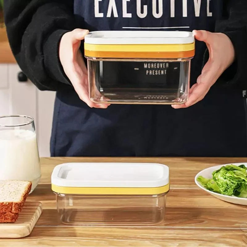 Manteigueira com Fatiador Integrado para Mesa e Cozinha Lenogue Dupla 200g/450g