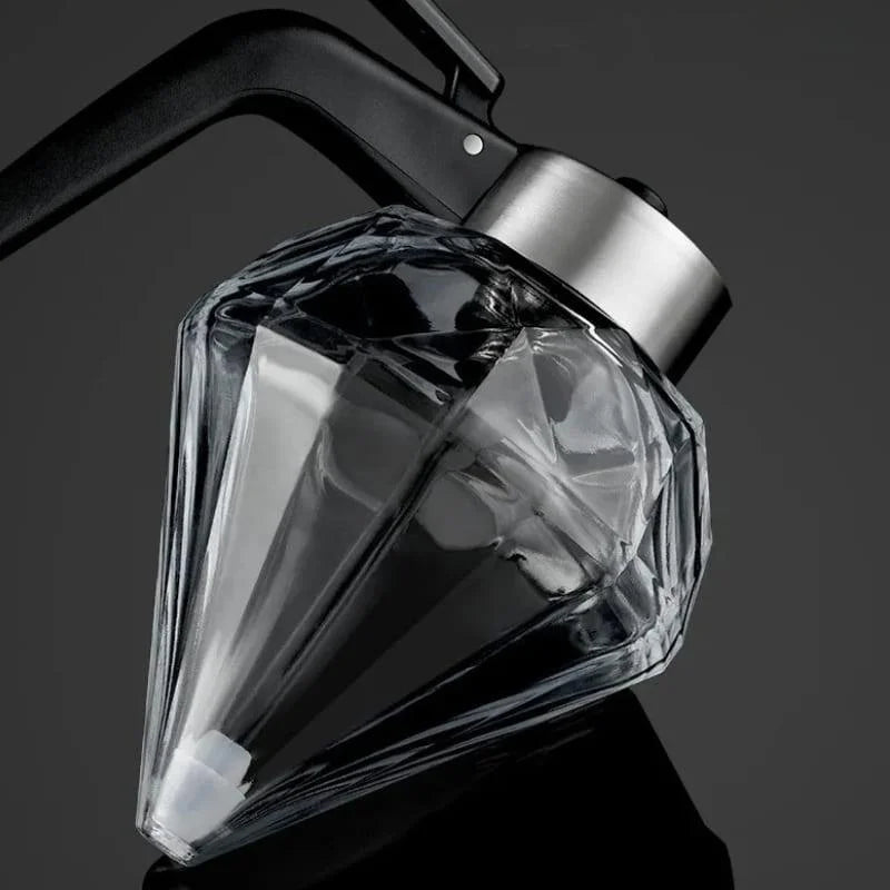 Meleira de Vidro Dispenser para Mel com Base Aço Inox Lenogue Transparente