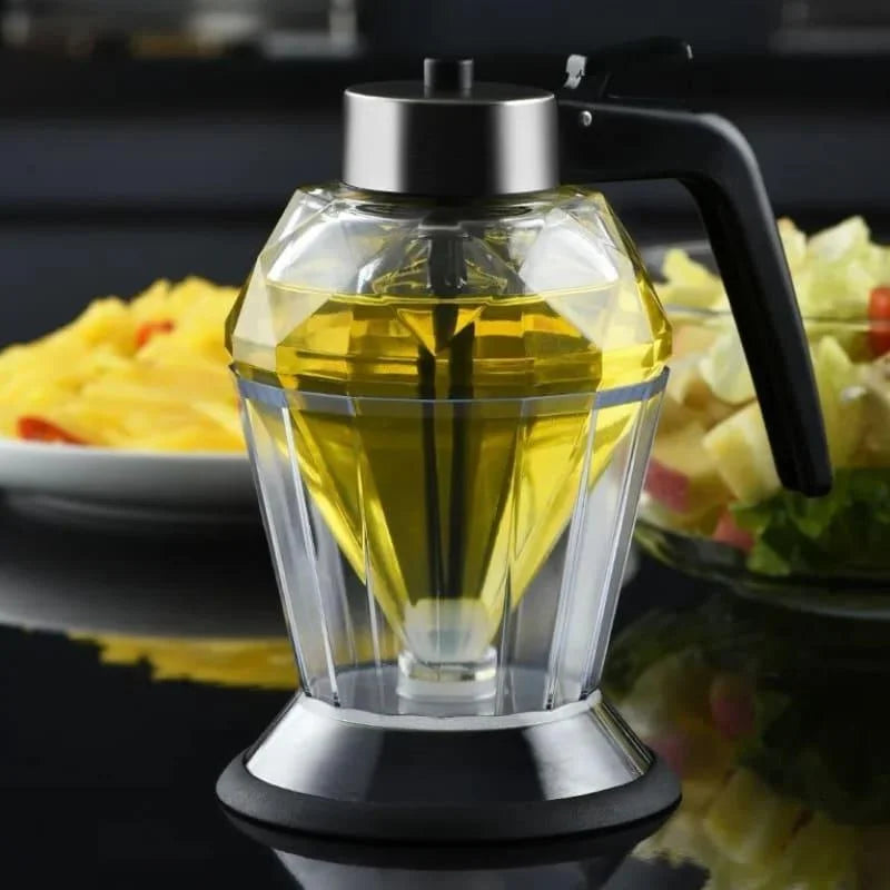 Meleira de Vidro Dispenser para Mel com Base Aço Inox Lenogue Transparente