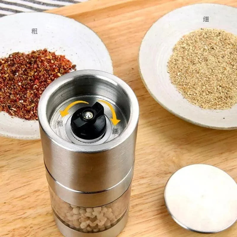 Moedor Manual 2 em 1 de Pimenta e Temperos Inox Lenogue