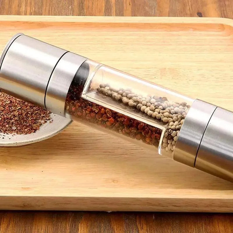 Moedor Manual 2 em 1 de Pimenta e Temperos Inox Lenogue