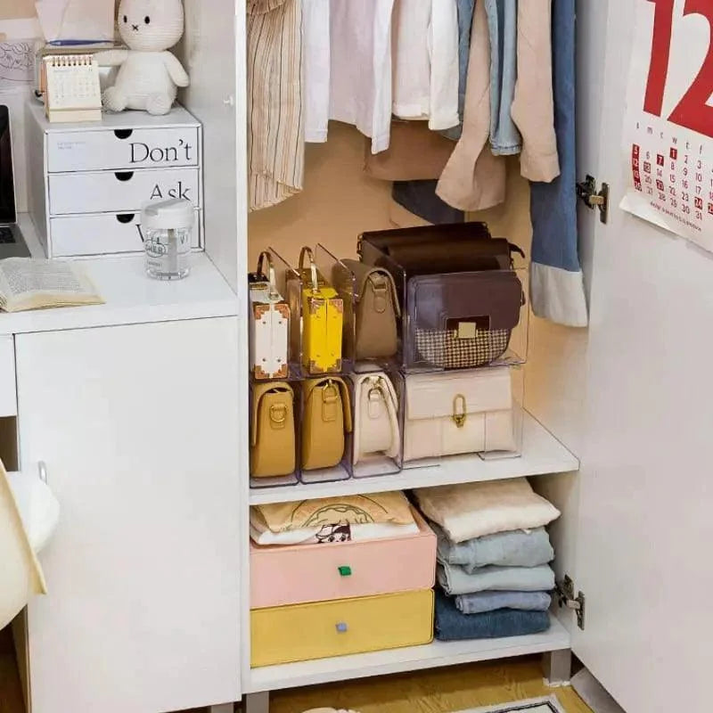 Organizador de Bolsas e Acessórios Acrílico Transparente Lenogue