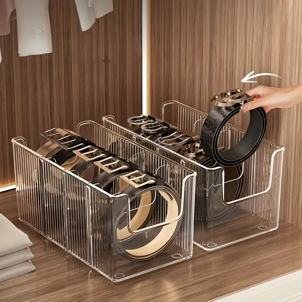 Organizador de Cintos Suspenso Transparente Antipoeira Lenogue