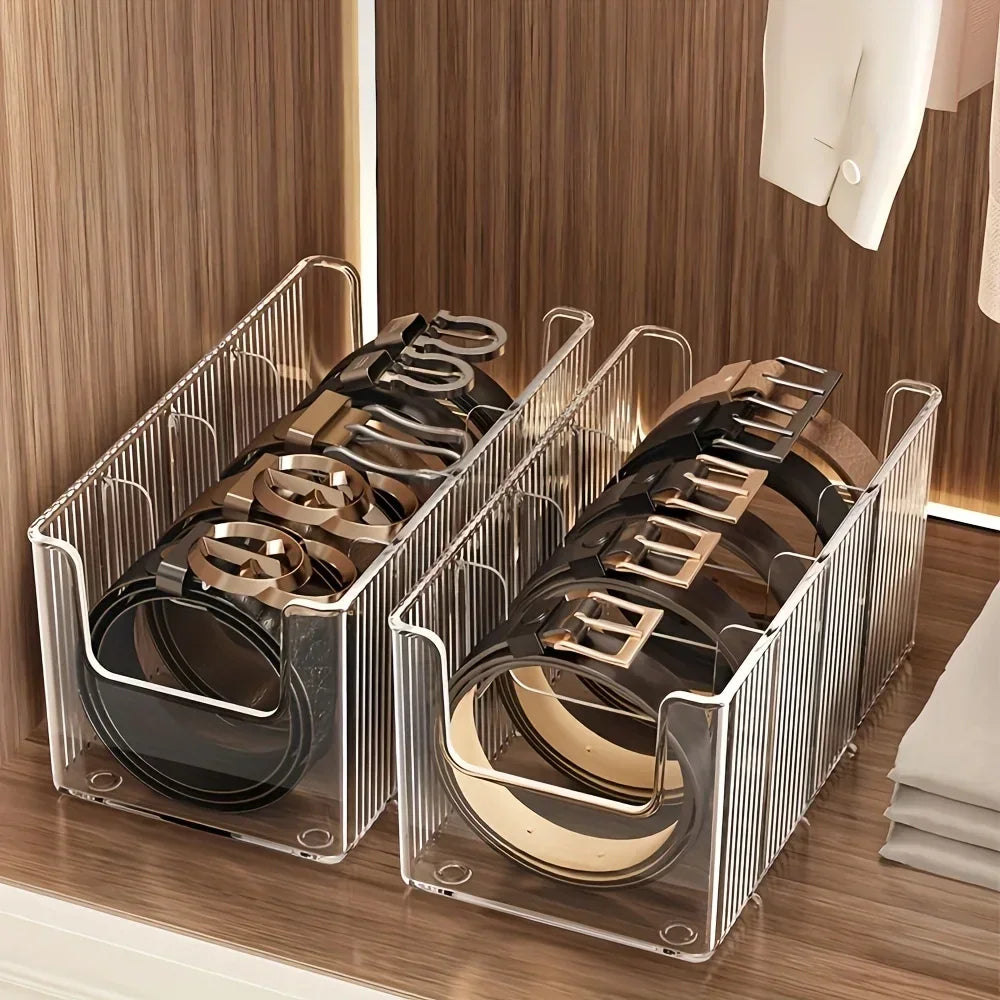 Organizador de Cintos Suspenso Transparente Antipoeira Lenogue