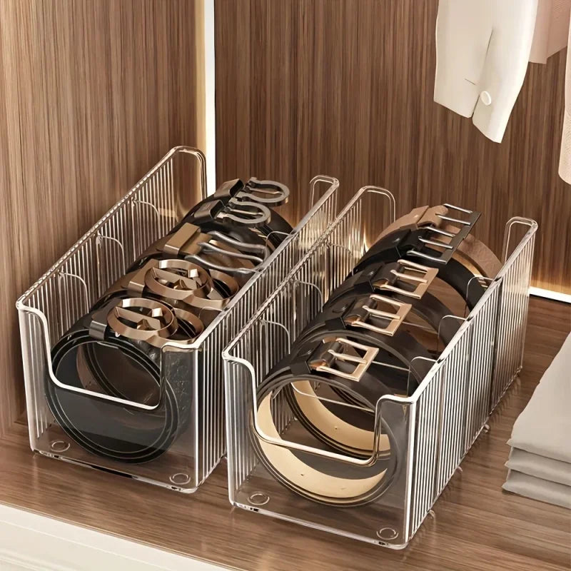 Organizador de Cintos Suspenso Transparente Antipoeira Lenogue