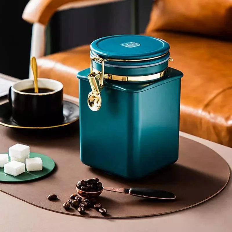 Organizador de Cozinha Porta Alimentos Hermético com Tampa Vedação Lenogue Azul