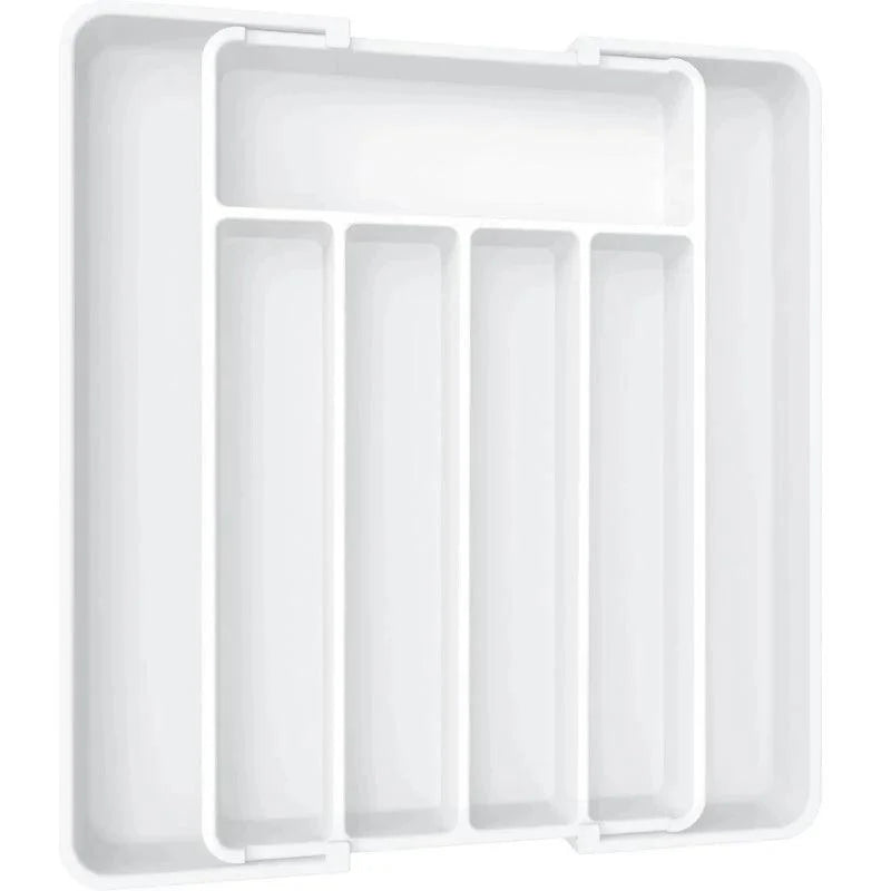 Organizador de Gaveta Cozinha Expansível para Talheres e Utensílios Lenogue Branco