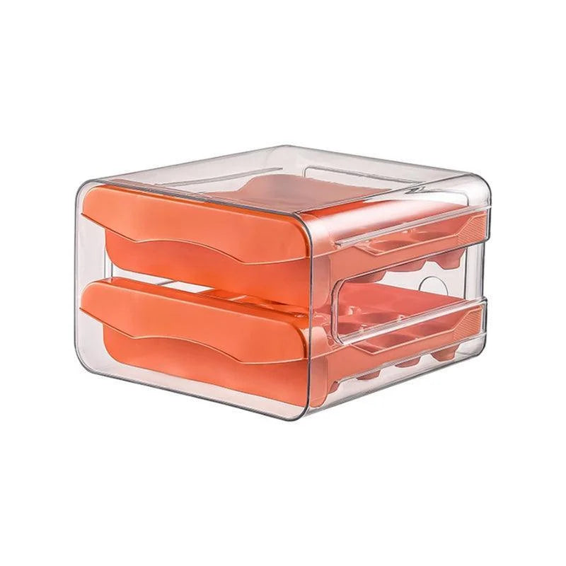 Organizador de Gavetas para Ovos Transparente Geladeira Lenogue