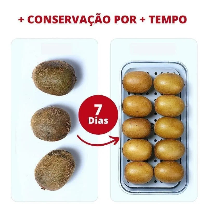 Organizador de Geladeira Transparente com Marcador Data para Alimentos Lenogue