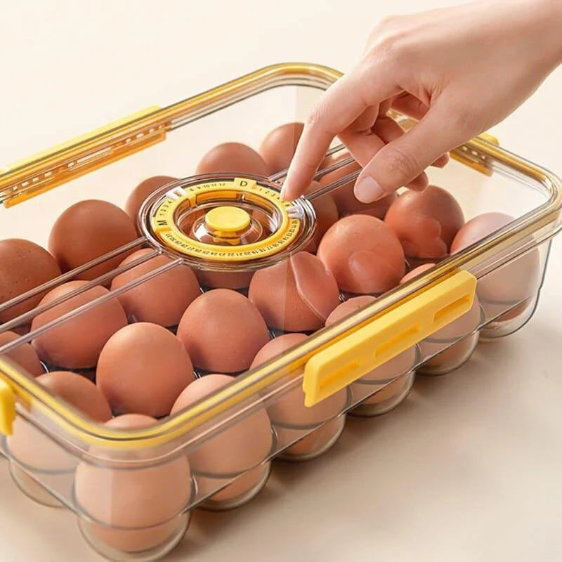 Organizador de Geladeira Transparente com Marcador Data para Alimentos Lenogue