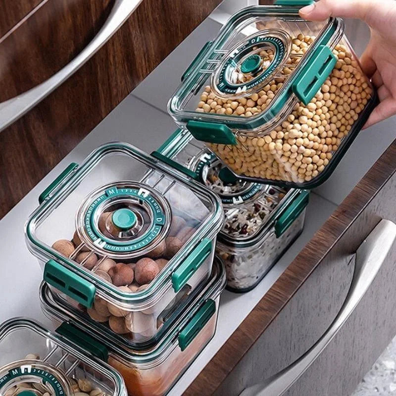 Organizador de Geladeira Transparente com Marcador Data para Alimentos Lenogue