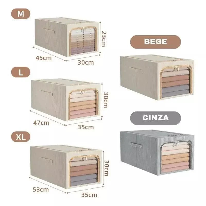 Organizador de Guarda Roupas em Tecido Premium para Closet Lenogue