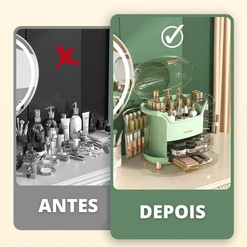 Organizador de Maquiagem Acrílico Transparente para Bancada Beleza Lenogue