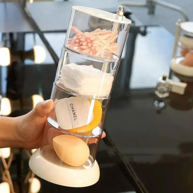 Organizador de Maquiagem Porta Esponja com Design Empilhável e Moderno Lenogue