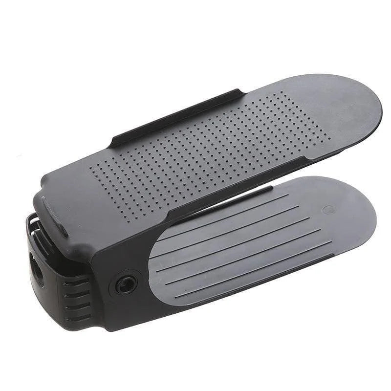 Organizador de Sapatos Ajustável para Closet e Armário Lenogue Preto (kit 6 Peças)