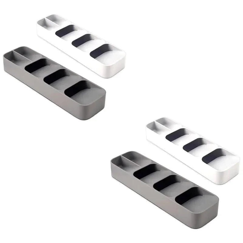 Organizador de Talheres com Compartimentos para Gaveta Cozinha Lenogue Mix - 4 Peças