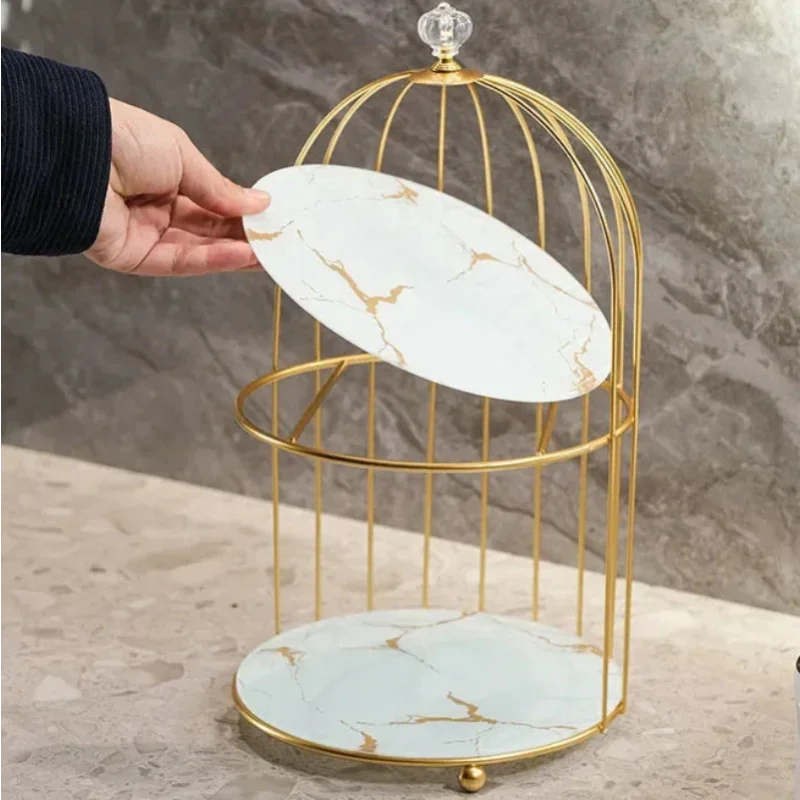 Organizador Dourado com Cúpula para Joias e Cosméticos Lenogue