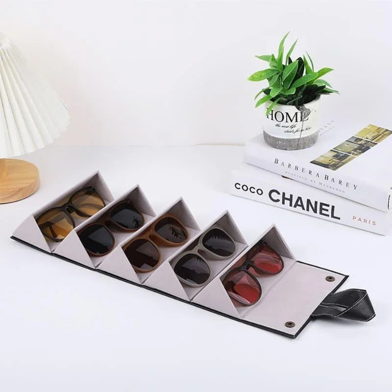 Organizador Porta óculos com 6 Divisórias e Interior Acolchoado Lenogue