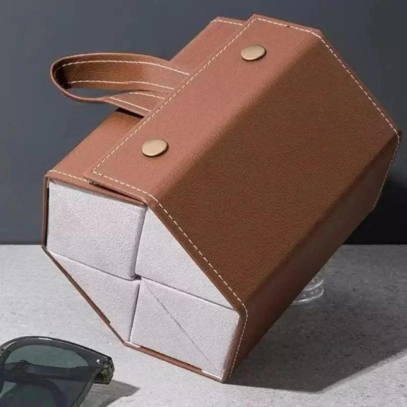 Organizador Porta óculos com 6 Divisórias e Interior Acolchoado Lenogue