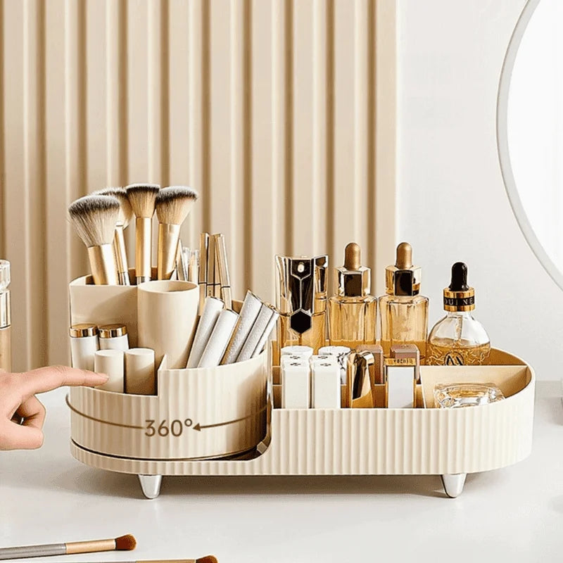 Organizador Porta Pincéis de Maquiagem com Divisórias e Estilo Lenogue