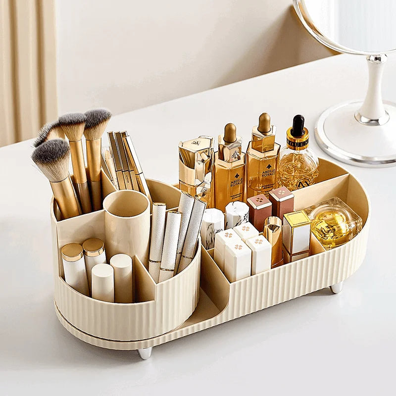 Organizador Porta Pincéis de Maquiagem com Divisórias e Estilo Lenogue
