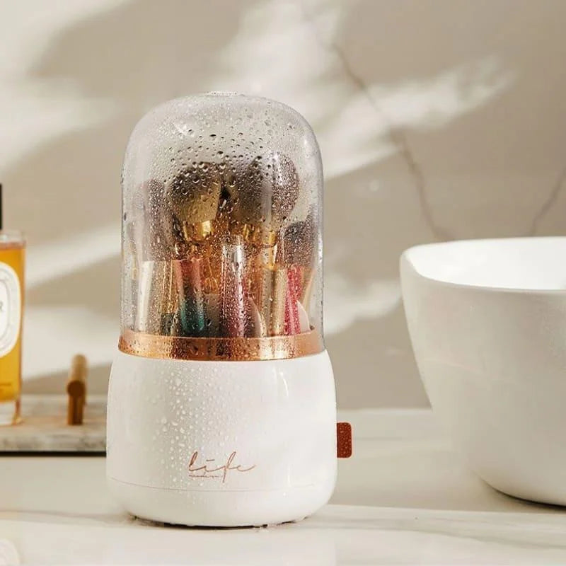 Organizador Porta Pincéis de Maquiagem Giratório com Design Moderno Lenogue