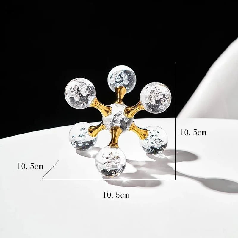 Ornamento de Cristal Molecular para Decoração Mesa Lenogue Pequeno