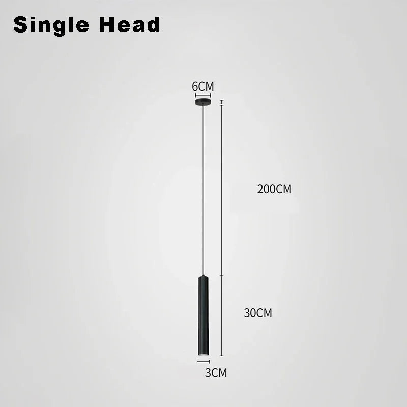 Pendente Led Duplo em Estilo Cilíndrico para Sala de Jantar Lenogue