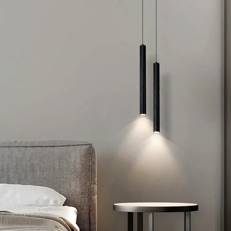 Pendente Led Duplo em Estilo Cilíndrico para Sala de Jantar Lenogue