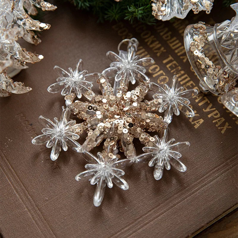 Pingente de Natal Acrílico Transparente Lenogue