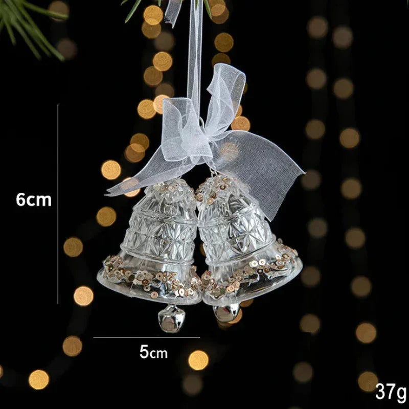 Pingente de Natal Acrílico Transparente Lenogue Sino