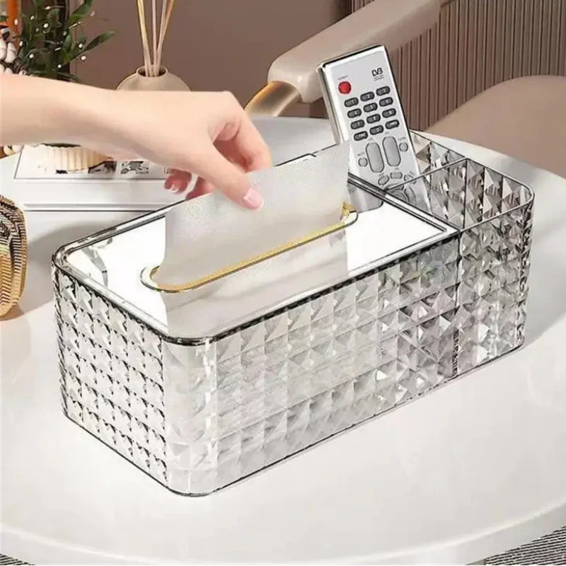 Porta Lenços com Mola Interna e Borda Dourada Lenogue