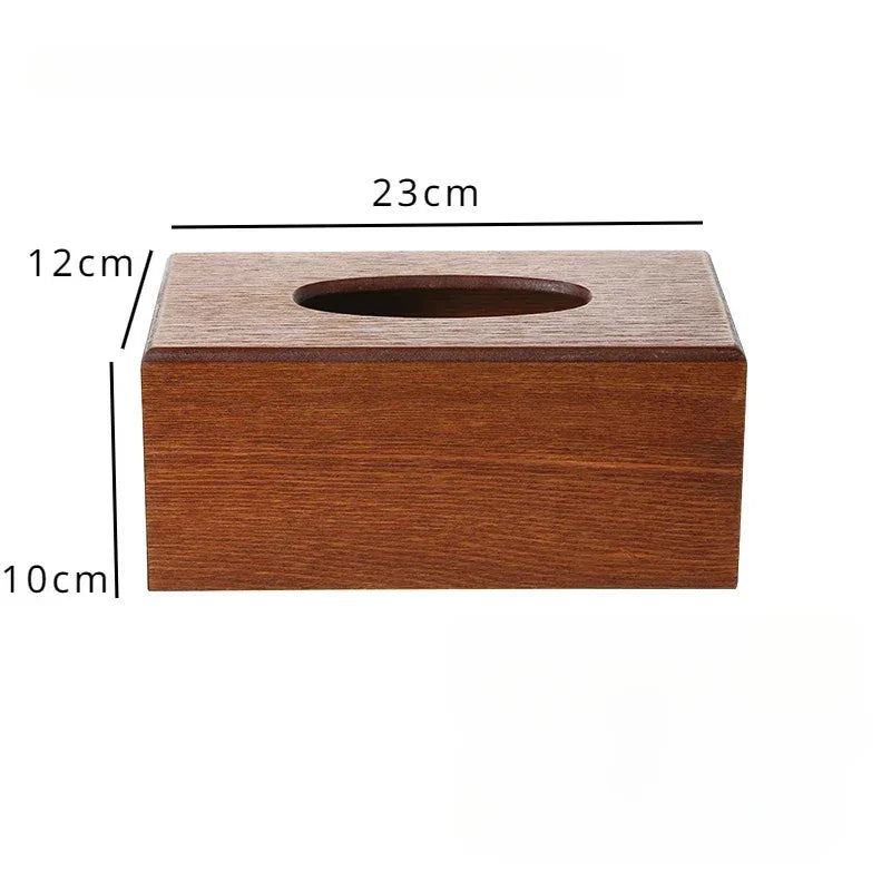 Porta Lenços de Madeira Estilo Nórdico Luxuoso para Sala Lenogue