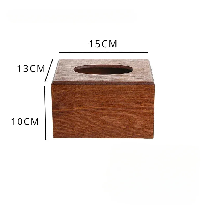 Porta Lenços de Madeira Estilo Nórdico Luxuoso para Sala Lenogue