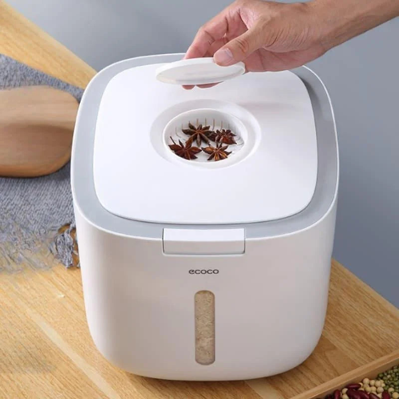 Porta Mantimentos Recipiente com Tampa Automática Lenogue