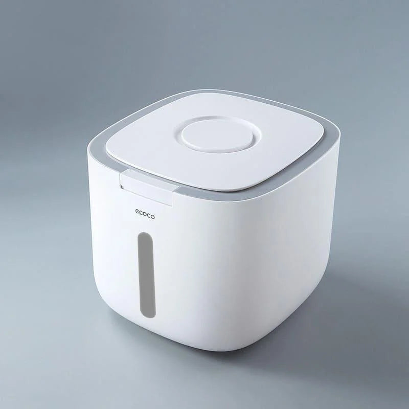 Porta Mantimentos Recipiente com Tampa Automática Lenogue Cinza / 10kg