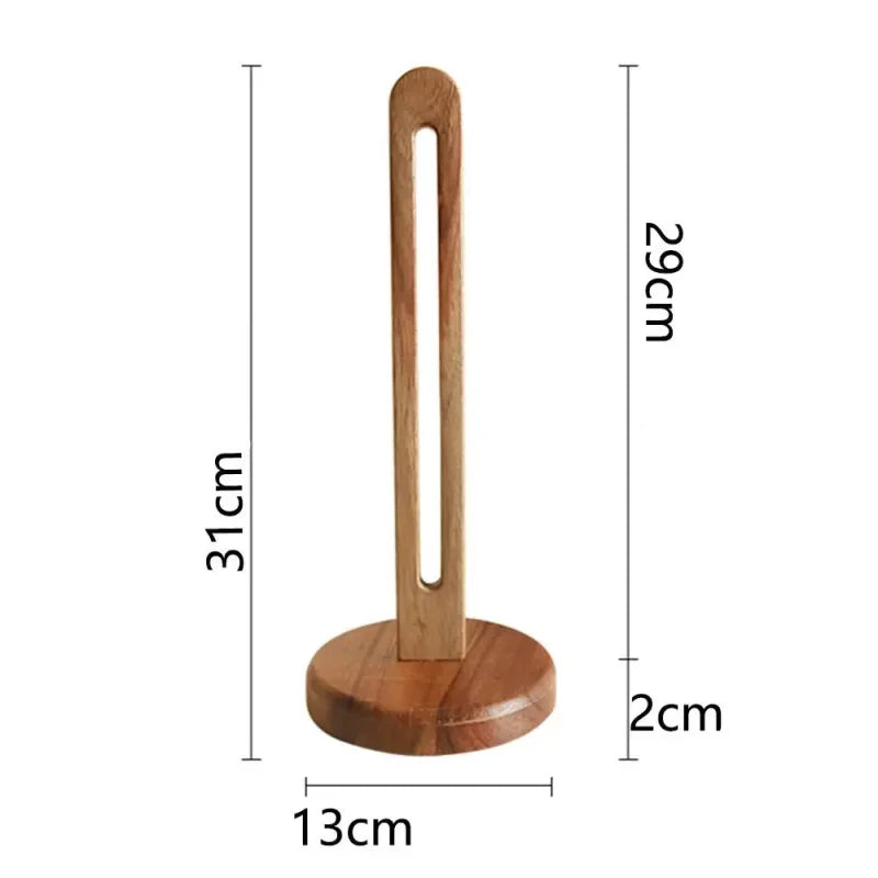 Porta Papel Toalha de Madeira com Base Antiderrapante e Impermeável Lenogue Marrom