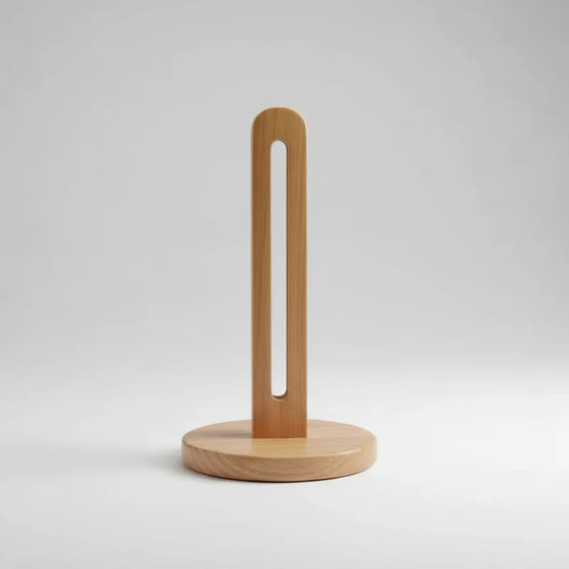 Porta Papel Toalha de Madeira com Base Antiderrapante e Impermeável Lenogue Marrom