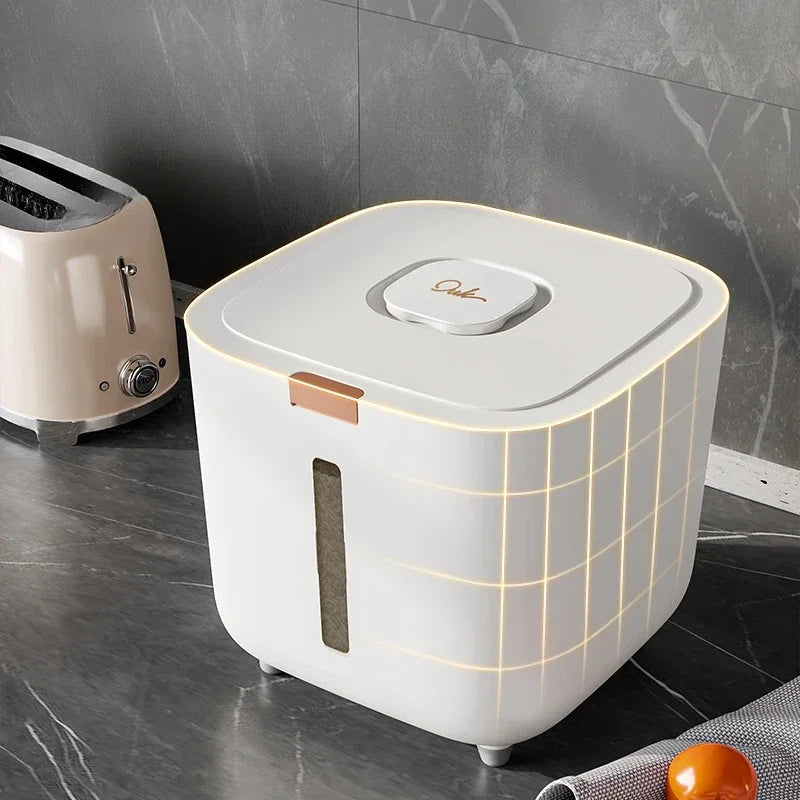 Pote Hermético Branco para Arroz Vedado Antimofo Antinsetos Lenogue