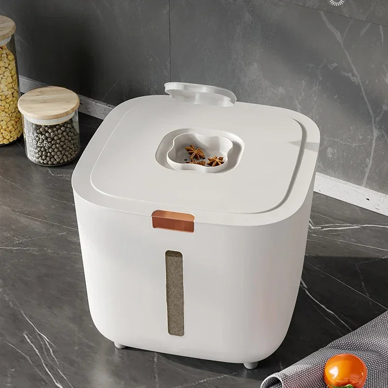 Pote Hermético Branco para Arroz Vedado Antimofo Antinsetos Lenogue